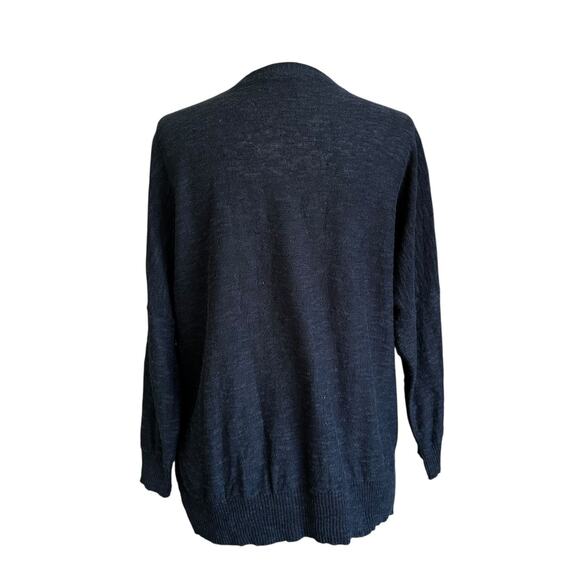 Eileen Fisher Charcoal Organic Cardigan Women's Sweater Size Small | 62-61 - Picture 2 of 6